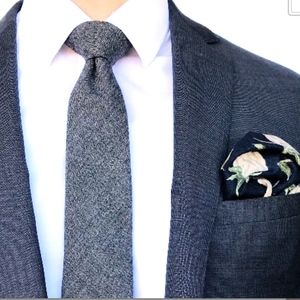 Gray and Blue Custom Wool Tie Bundle
